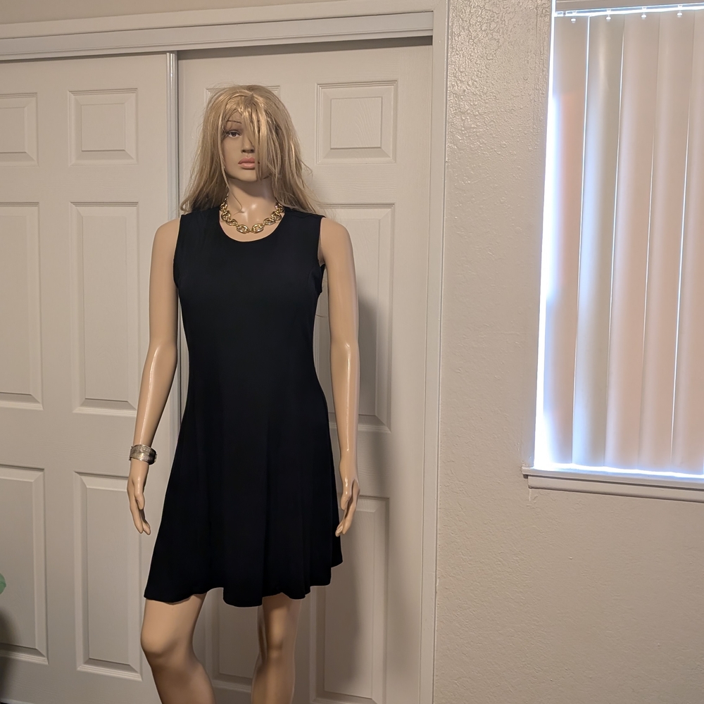 Dalia Elegant Black Sleeveless XL Dress